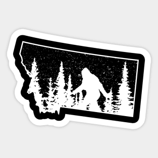 Bigfoot Montana State Map Sticker